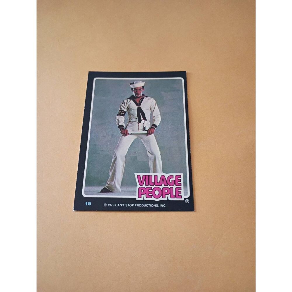Vintage 1979 Village People Trading Card #15 Disco Era Vintage Music Collectible